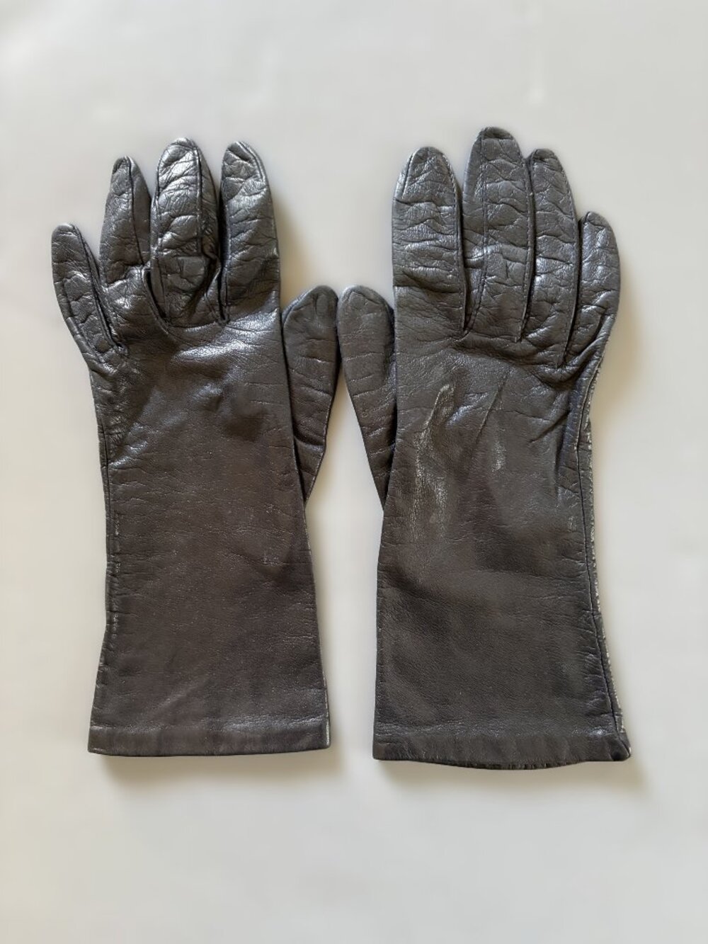 Black Leather Gloves by Fownes Vintage
